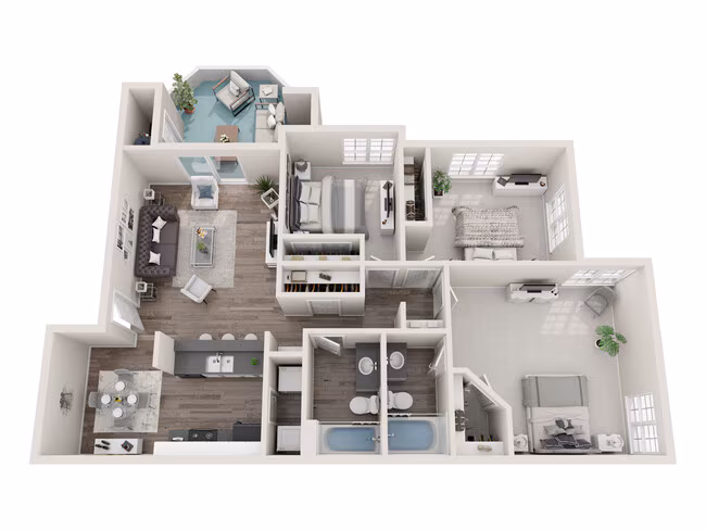 3 Beds • 2 Bath 2024 floor plan